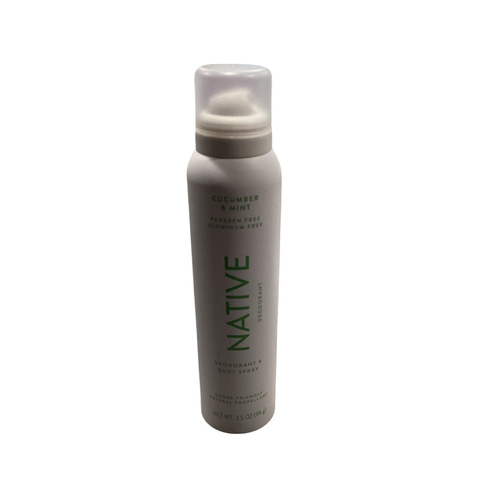 Native Cucumber & Mint Deodorant‎ & Body Spray Aluminum Free 3.5 oz 99g Aerosol